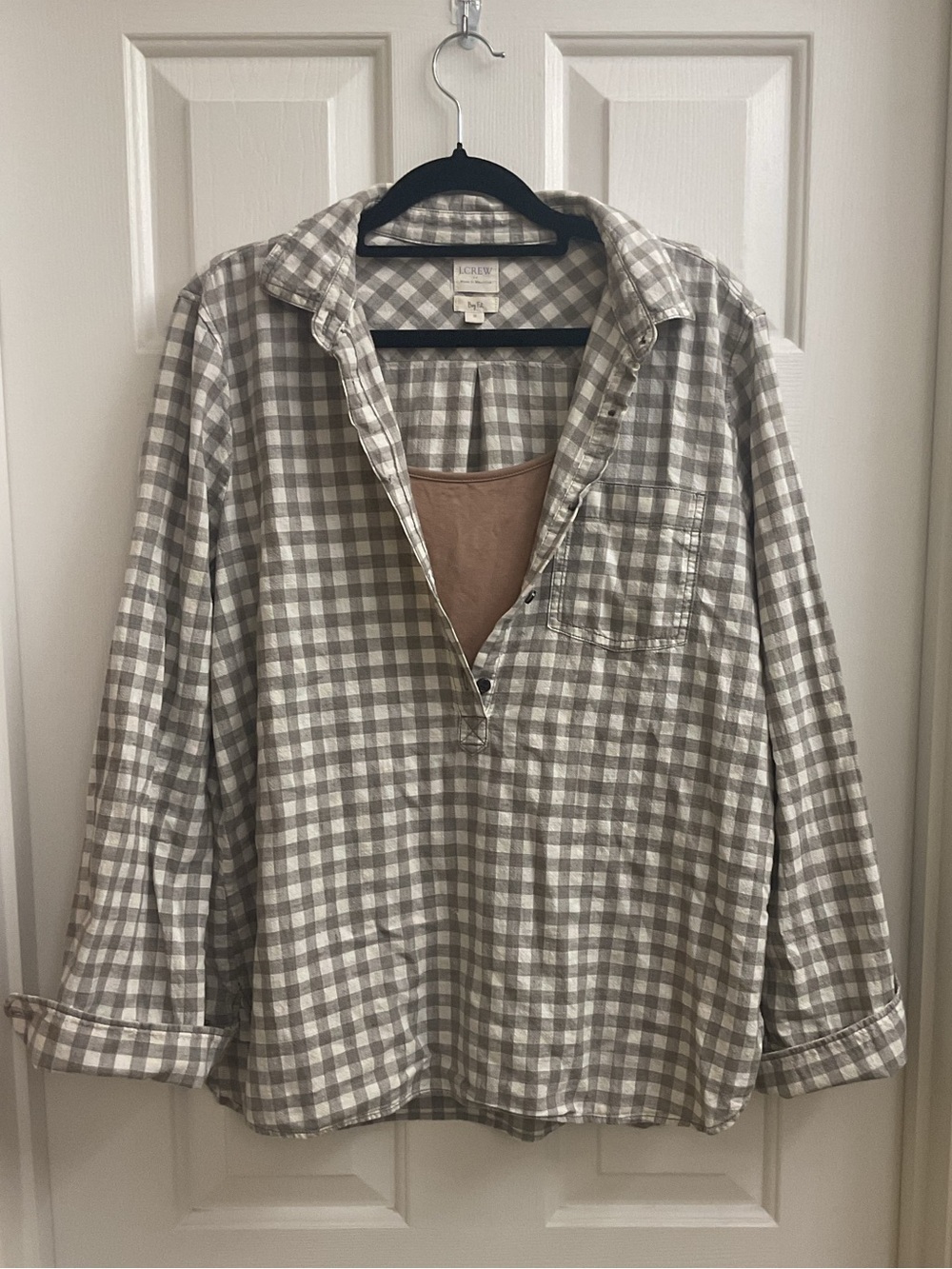 J. CREW Bundle Gingham Cotton Top & NWT Layering Cami
